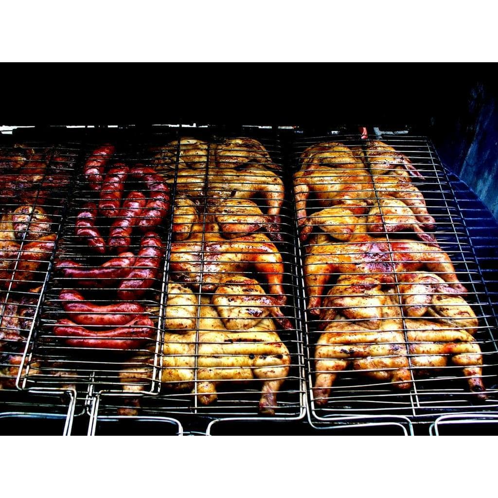 Grelha Abaulada dupla p/ Assar carne Peixe Frango Linguiça 54 X17 - CSK5101A