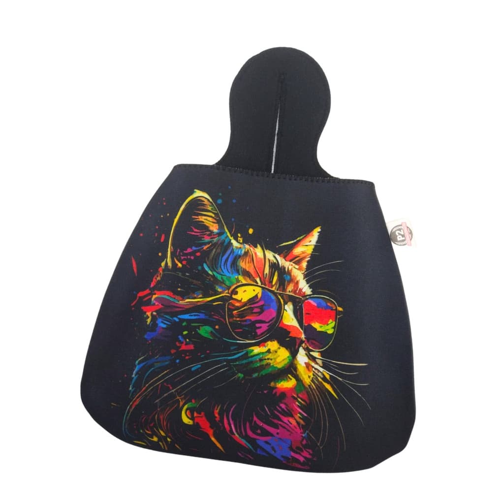 Lixeira Automotiva Gato òculos em Neoprene - Porta Lixinho