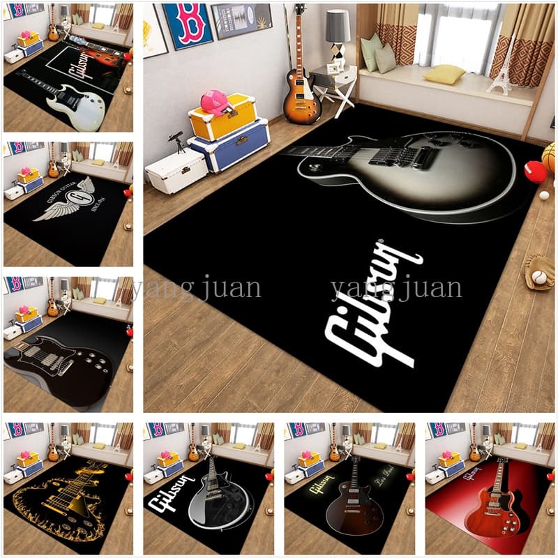Tapete De Guitarra Gibson Tapetes Quarto Cabeceira Sofá Da Porta Do Banheiro Absorvente E Antiderrapante Grande Regional