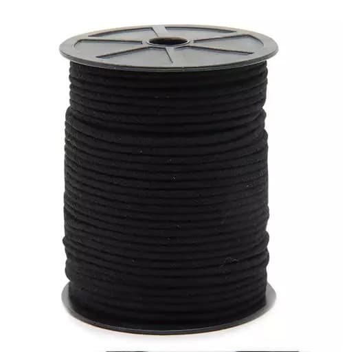 Cordão Trançado São José de Algodão Preto Ref.3045 3mm 50mts