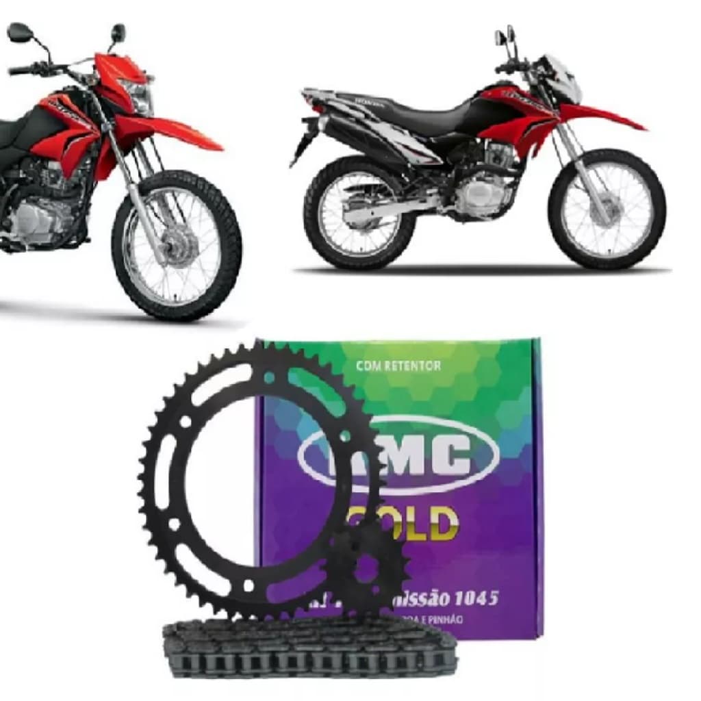 Kit Relação Nxr Bros 150 Kmc Gold C/ Retentor