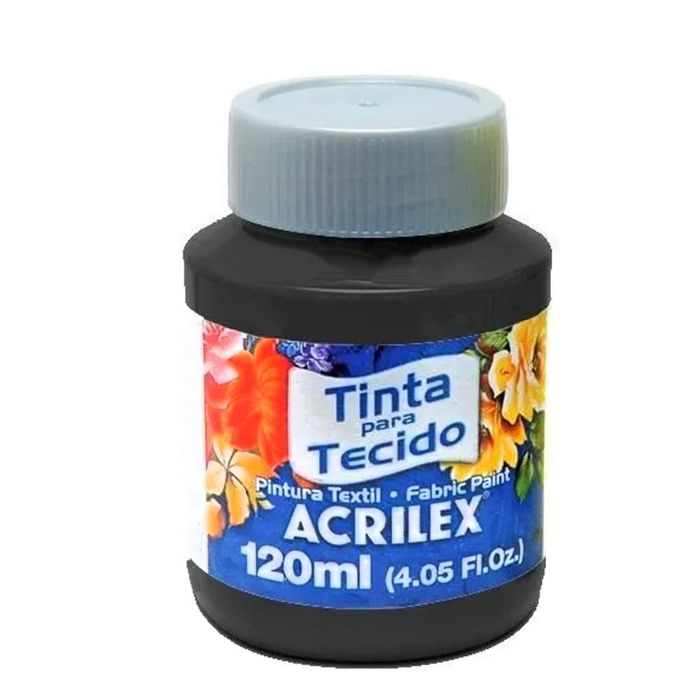 Tinta de Tecido Fosca 120ml - Preto 520 - Acrilex