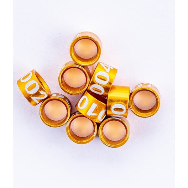 Anilhas Fechadas de Alumínio 3.2mm Numeradas - Pact c/ 20und