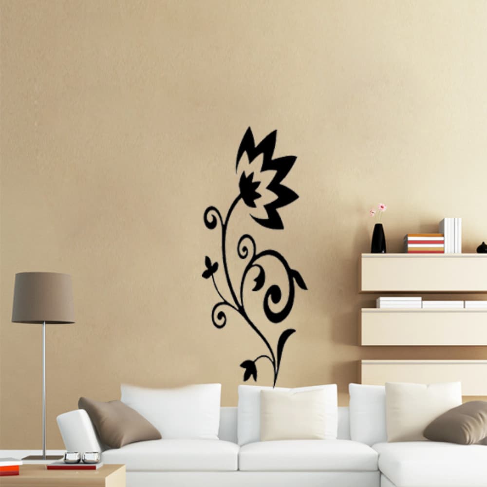 Adesivo De Parede Decorativo Sala Flor Grande Única