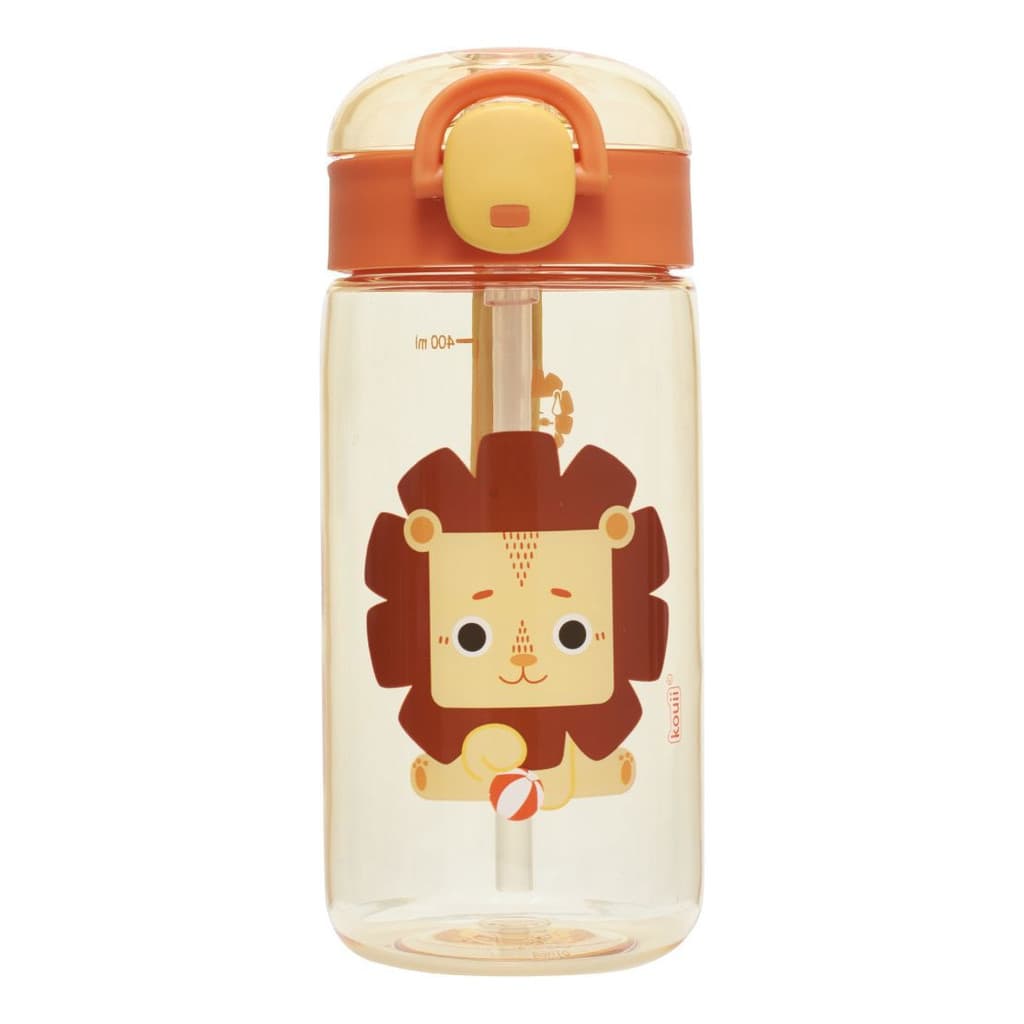 Garrafa Com Canudo 460 Ml Kouii Leão Leo