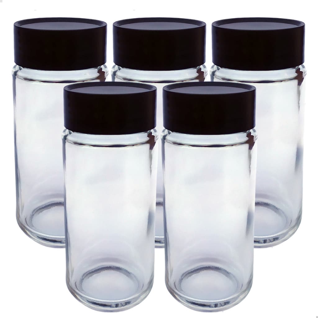 9 Frascos Vidro Pote Tempero 100ml com tampa plástica condimento
