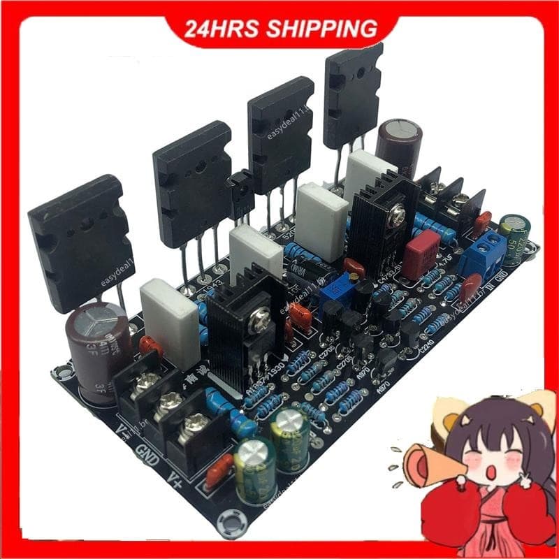 Placa Amplificadora De Potência Mono 1943 + 5200 De Alta 200 W Após Tubo
