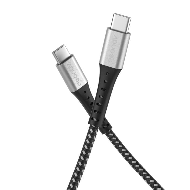 Cabo USB-C para USB-C 1,2m 2.0 100W Preto ESC06BK Geonav