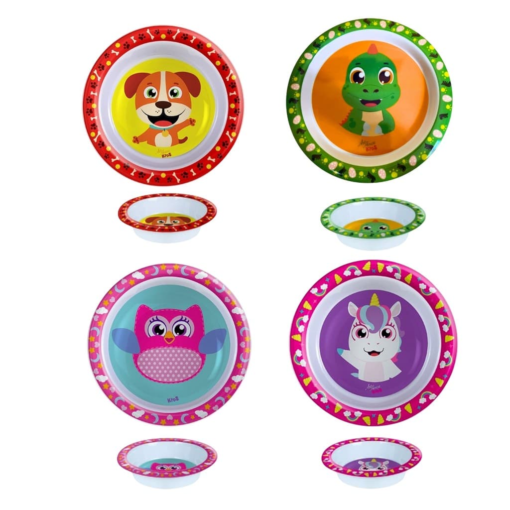Combo Prato Infantil Raso + Fundo Lanchinho Sopo Papazinho