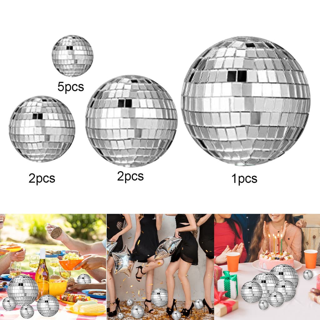 Mini Bola De Discoteca Palco Rotativa Vidro Espelho Reflexivo Decoração De Festa Árvore Casa