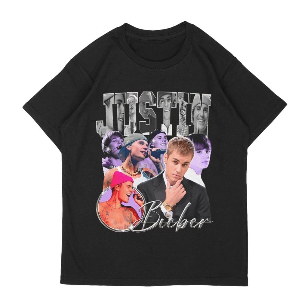 Camiseta Justin Bieber Belieber 90's Cantor Pop 100% Algodão Streetwear Unissex