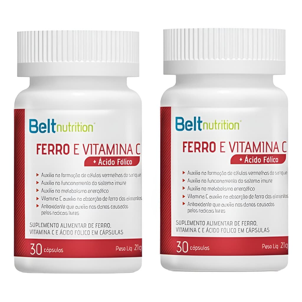 Kit 2 Multivitamínico Belt - Ferro C/ Vitamina C + A. Folico