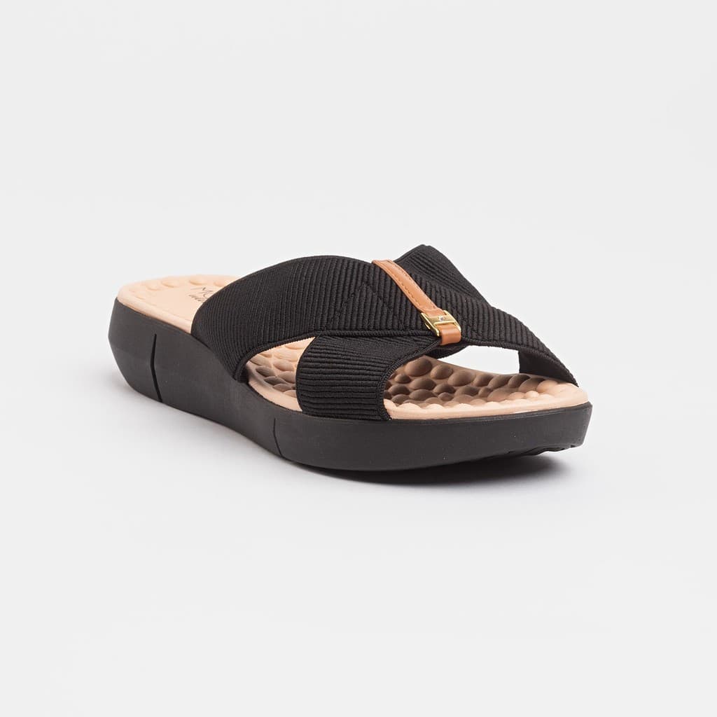 Tamanco Feminino Modare 7142101 Ultra Conforto em Elásticos Preto Palmilha Massageadora