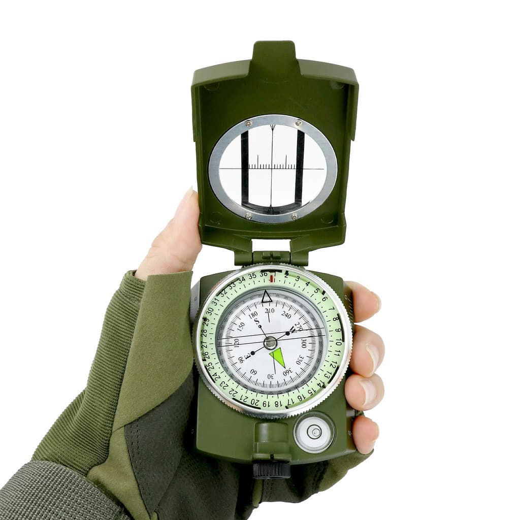 Compasso exterior americano da elevada precisão, compasso Verde do exército da multi-função, compasso