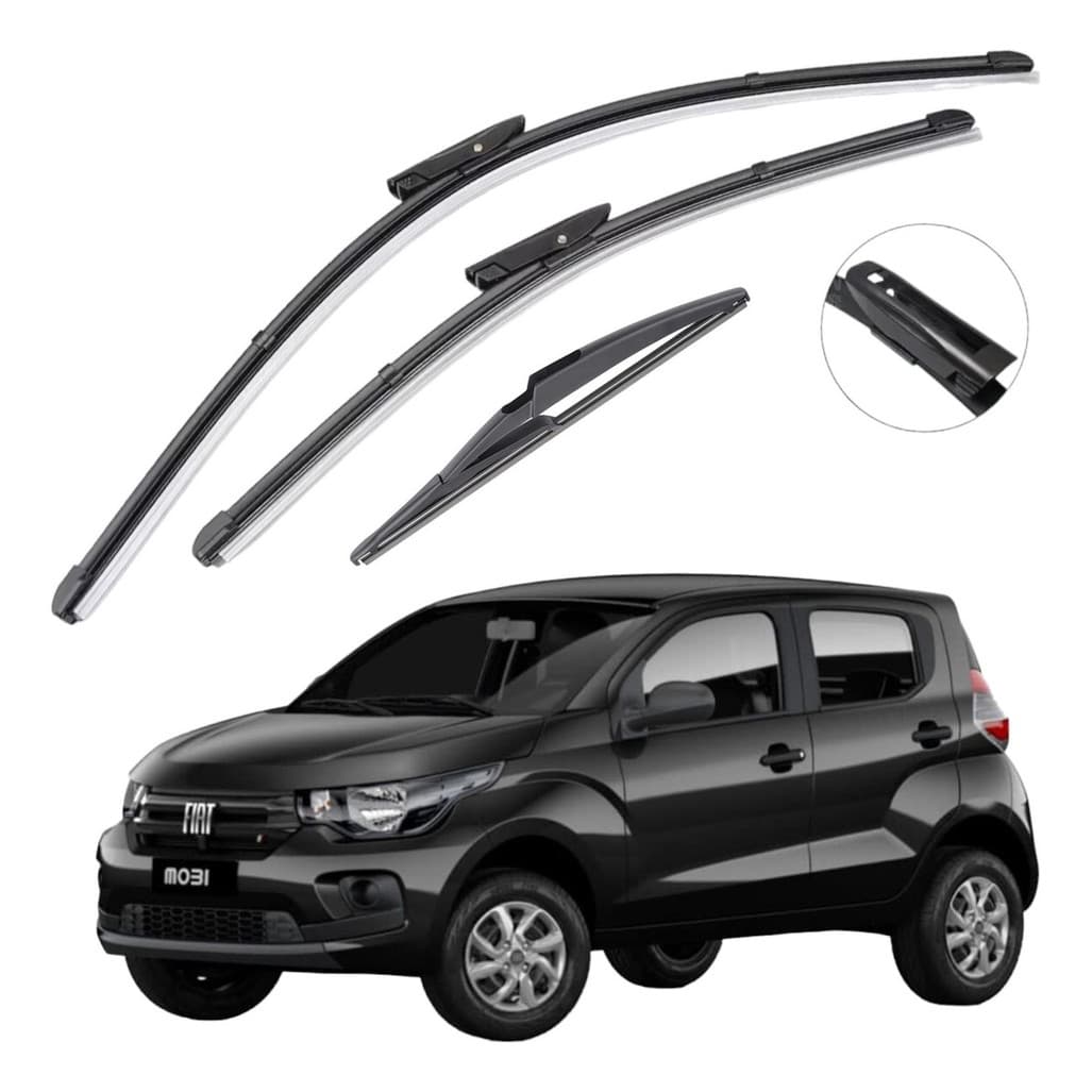 Kit Palhetas Limpador Parabrisa Silicone AeroFit Silicone AeroFit Mobi 2020 À 2025