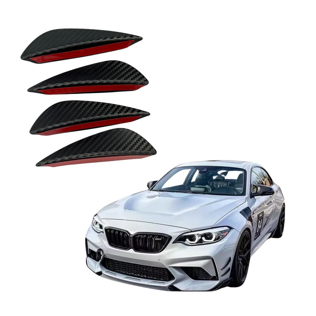 Bumper Adesivo Spoiler Lateral Aerodinâmico Universal Carbon