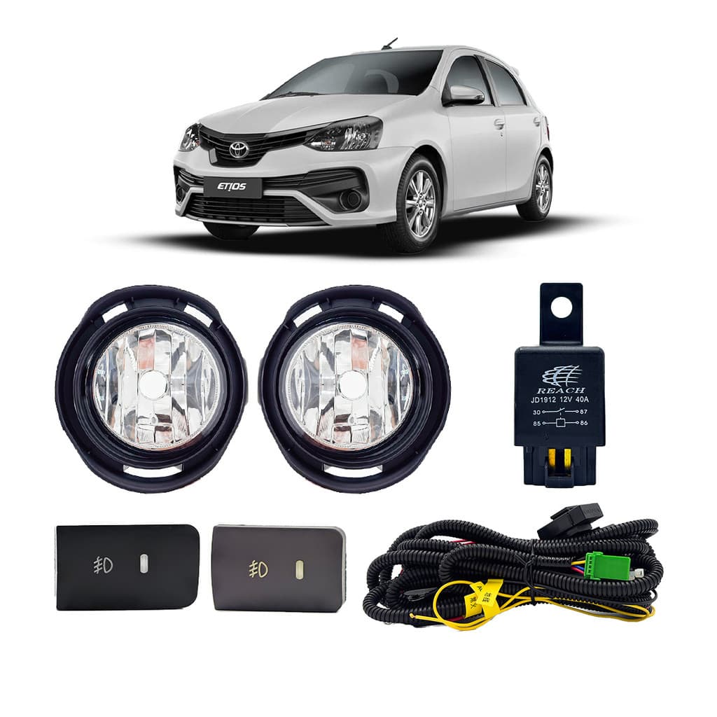 Kit Farol Milha Neblina Etios Hatch Sedan 2012 2013 14 2015