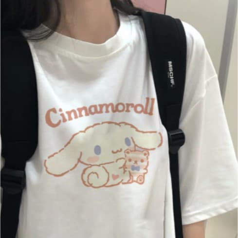 Camiseta Cinnamoroll Harajuku Aesthetic Unissex