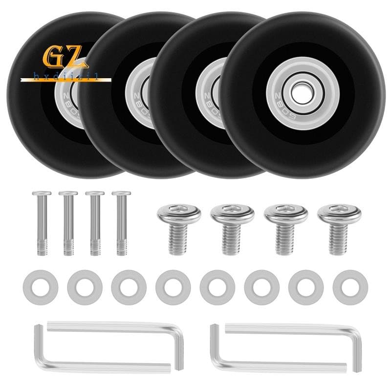 OD 50mm 4 Conjuntos De Rodas De Reposição Para Mala De Bagagem , Eixos , Ferramenta De Reparo De Luxo