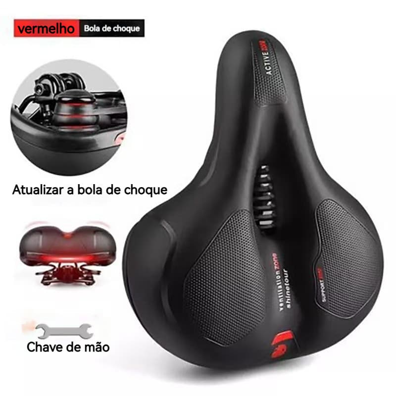 Selim Vazado Anatômico Gel Conforto Bike Banco Selim Assento De Bicicleta selim largo vazado Confortável