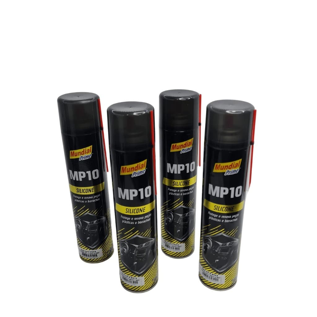 Kit 4 Silicone Spray Neutro MP10 Alta Performance 300ml Mundial Prime