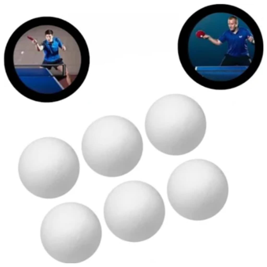 Kit Com 6 Bolinhas De Ping Pong - Branca
