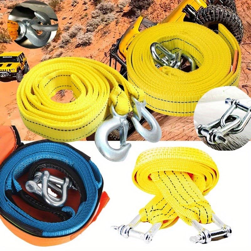 Cabo De Reboque Para Carro , 3/4/5m , Resistente 5/8 Toneladas , Corda Tração , Gancho De Águia/Em U , Van , Recuperação