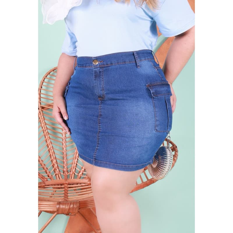 SAIA CARGO JEANS PLUS SIZE CINTURA ALTA COM LYCRA BASTANTE ELASTICIDADE NAO ACOMPANHA CINTO DO 46 AO 54