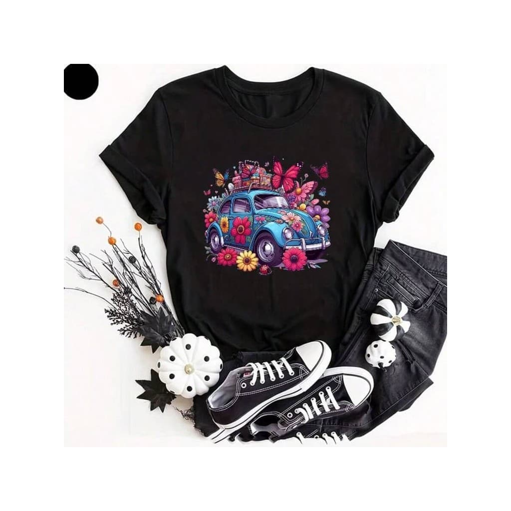 CAMISA FEMININA FUSCA FLORES CAMISETA MULHER