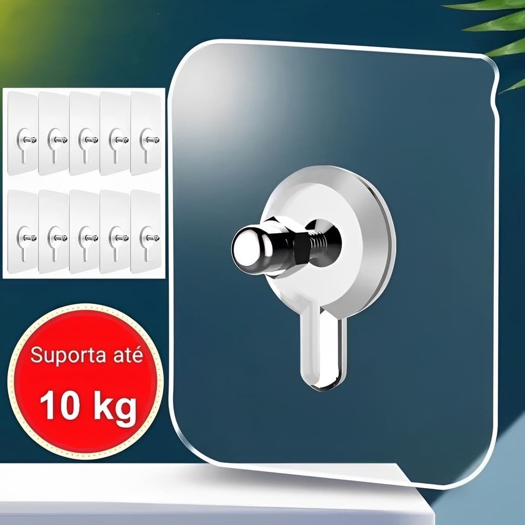 Kit 15  PÇS Gancho de Parede Adesivo Multiuso Para Pendurar Quadros Utensílios De Cozinha Banheiros Parafuso