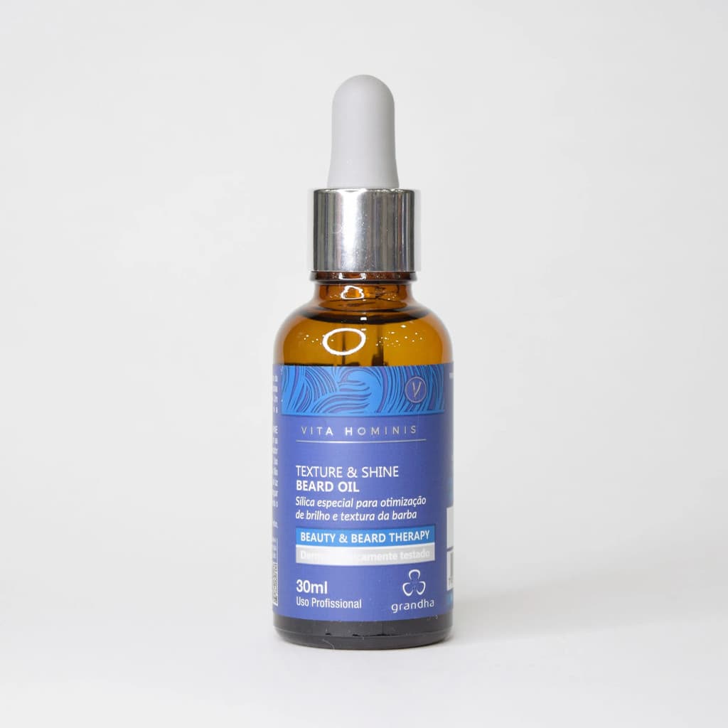 Óleo para Barba Vita Hominis Texture & Shine Beard Oil 30ml - Brilho e Textura para Barba - Grandha