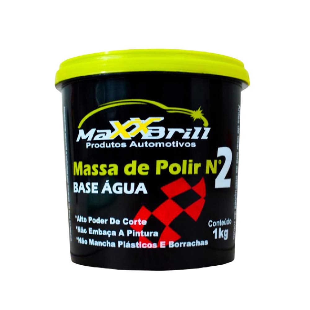 MASSA DE POLIR N° 2 BASE AGUA 1KG MAXXBRILL