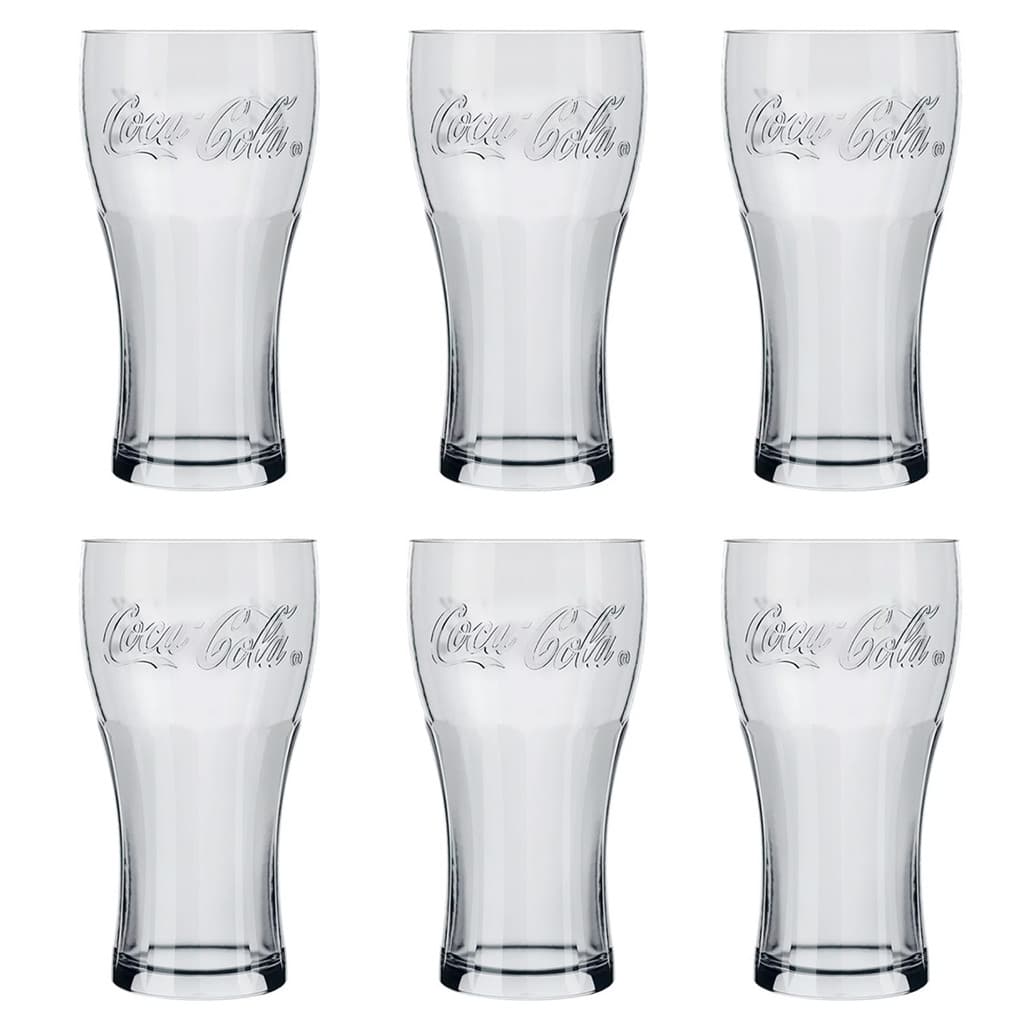 Copo Contour Coca Cola Transparente 300ml 6 Unidades - Nadir 7150