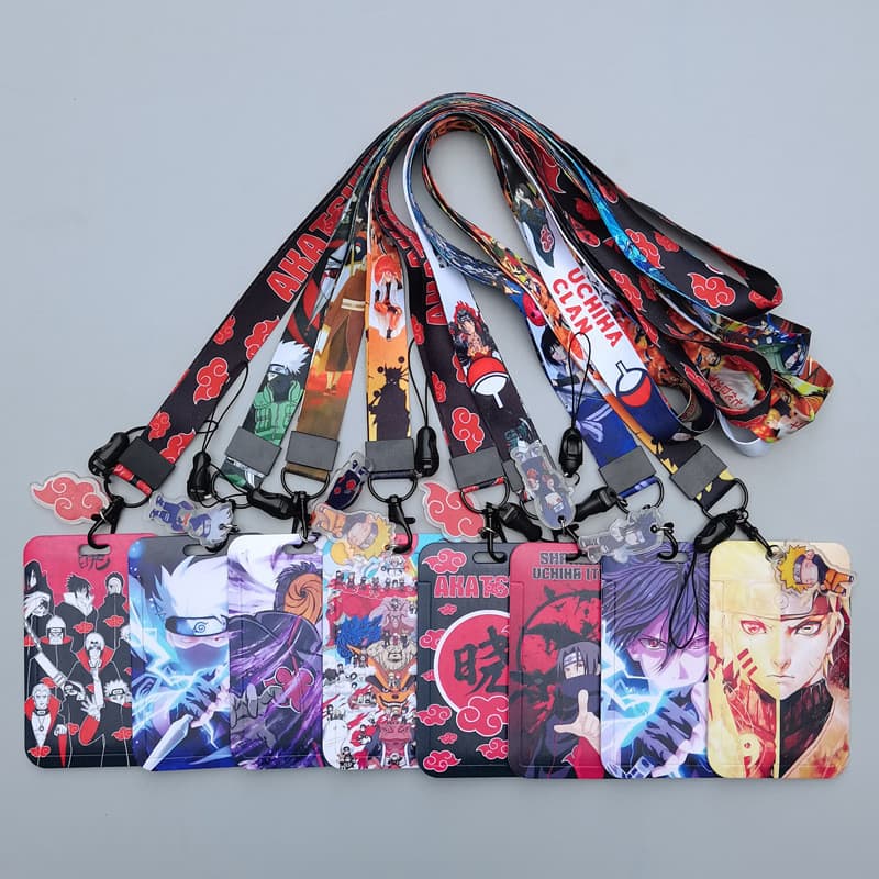 Porta-cartões de Anime Cartoon, Transferência Térmica, Cartão de Estudante, Cordão de Poliéster, Distintivo de Trabalho,