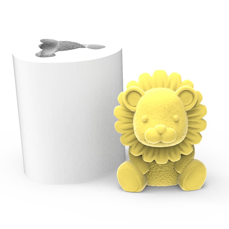 Forma de Silicone Leãozinho fofo Leão para Artesanato Lembrancinha Vela Sabonete Resina Decoração