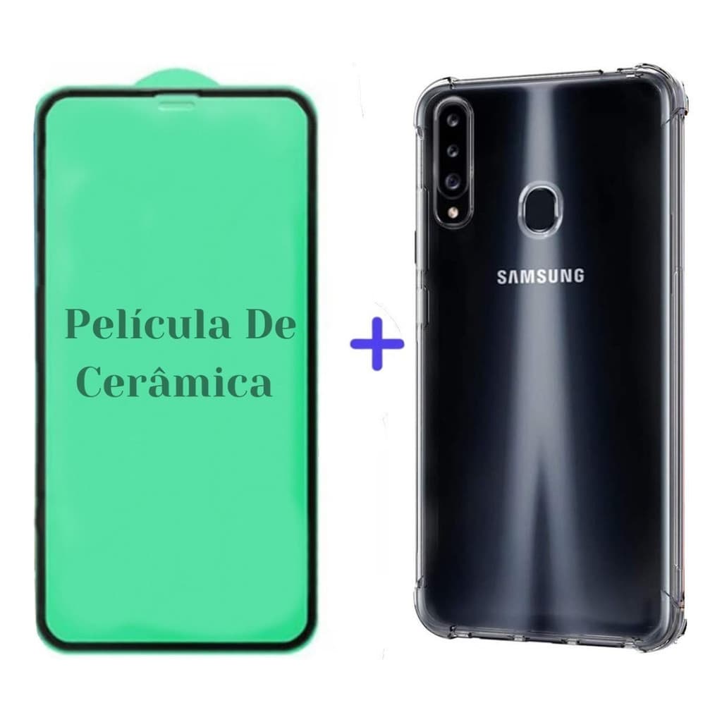 Capa + Película De Cerâmica Samsung Galaxy A20s