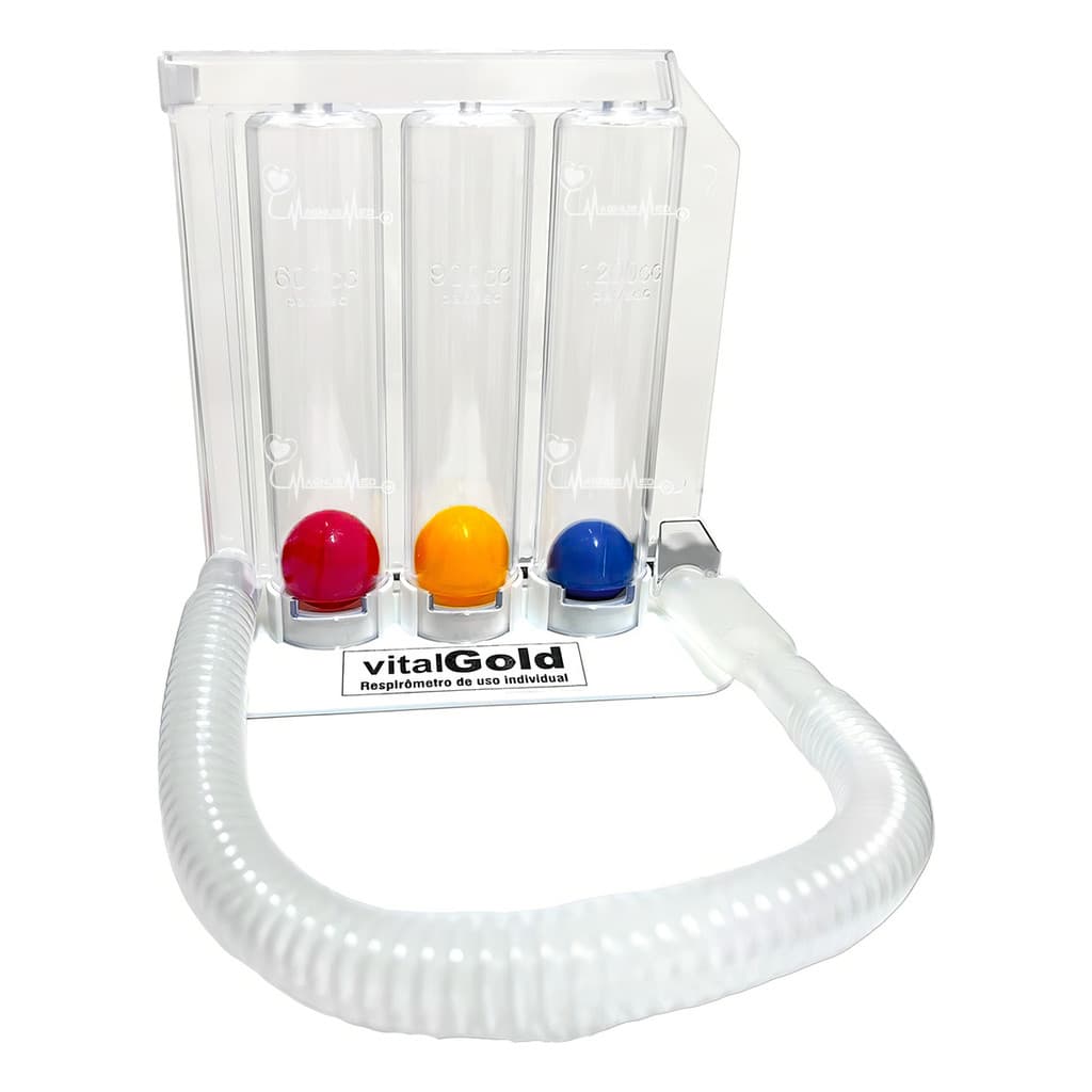 Exercitador Pulmonar Adulto Respirom 3 Esferas Vitalgold