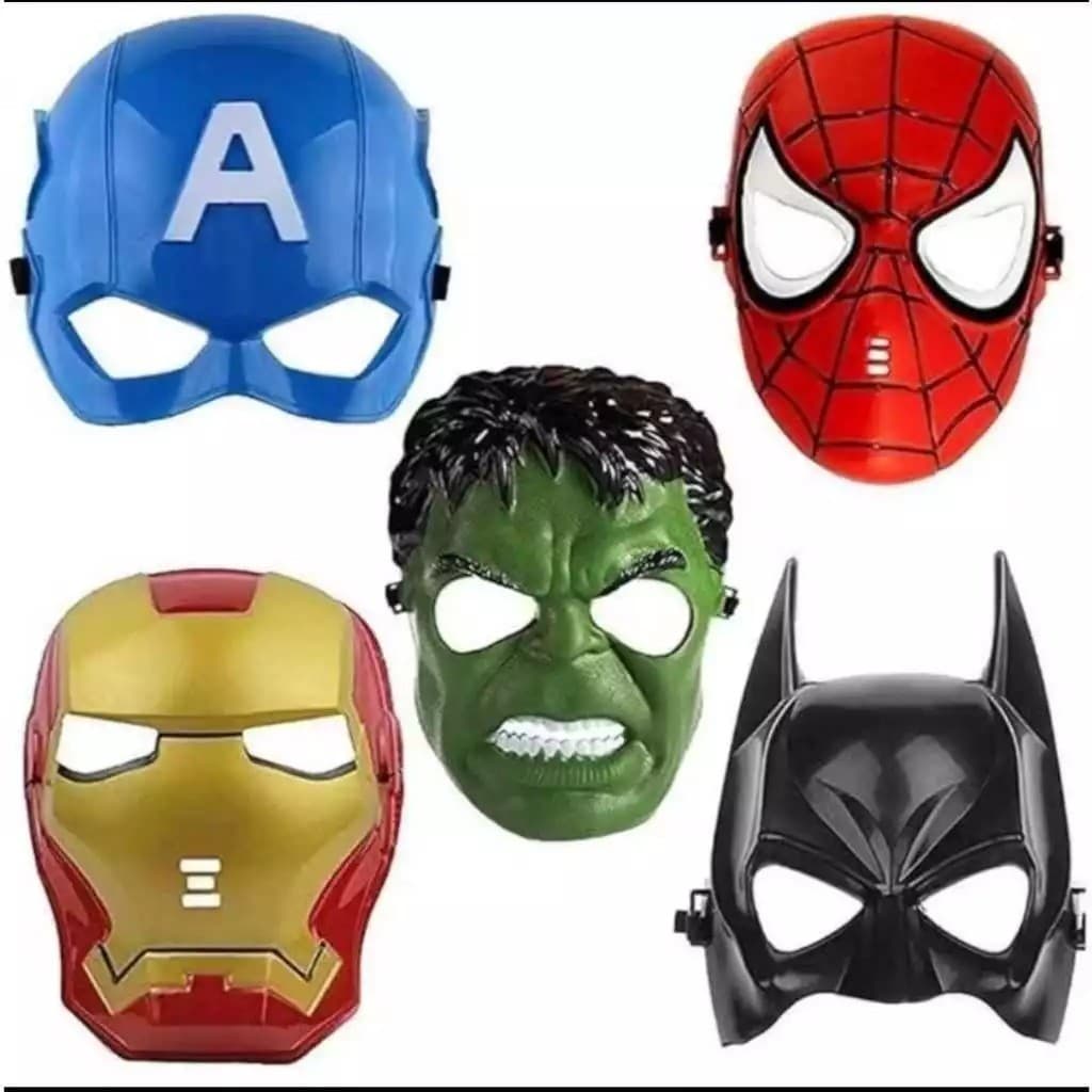 Máscara de Super-Herói Infantil - Plástico para Festa, Cosplay e Fantasia de Carnaval