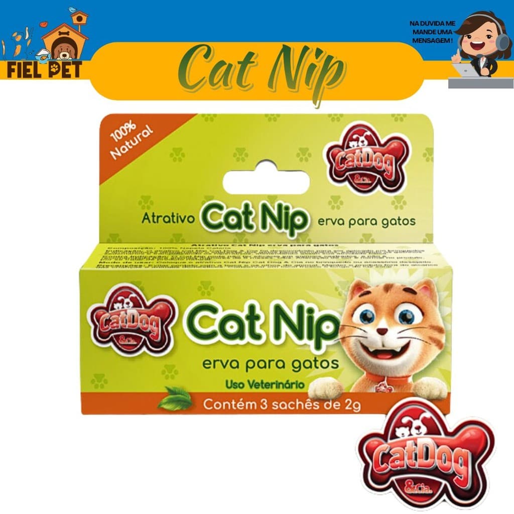 CatNip Atrativo Natural Erva do Gato Caixinha 6G CatDog