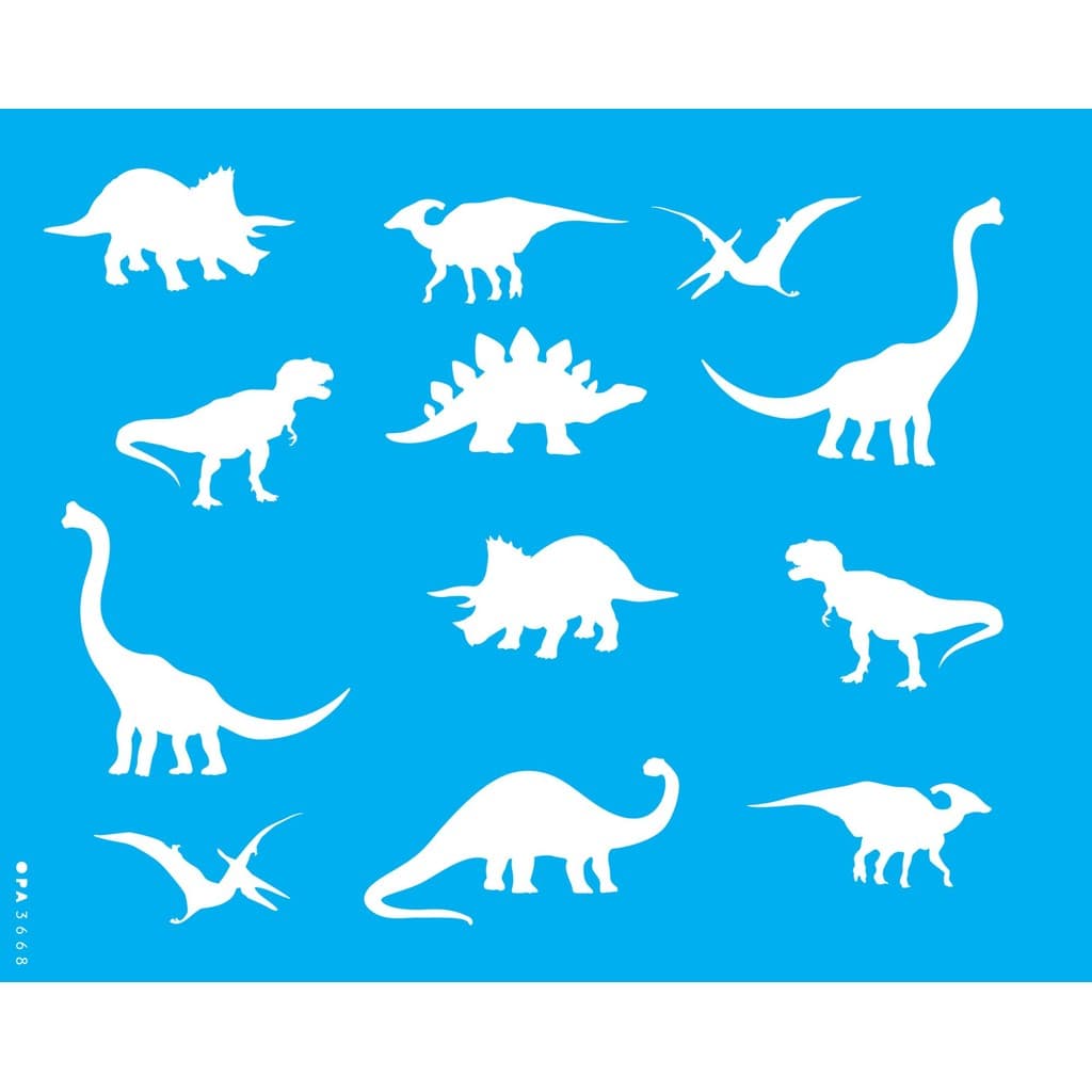 Stencil Infantil Dinissauros 20x25 Opa 3668
