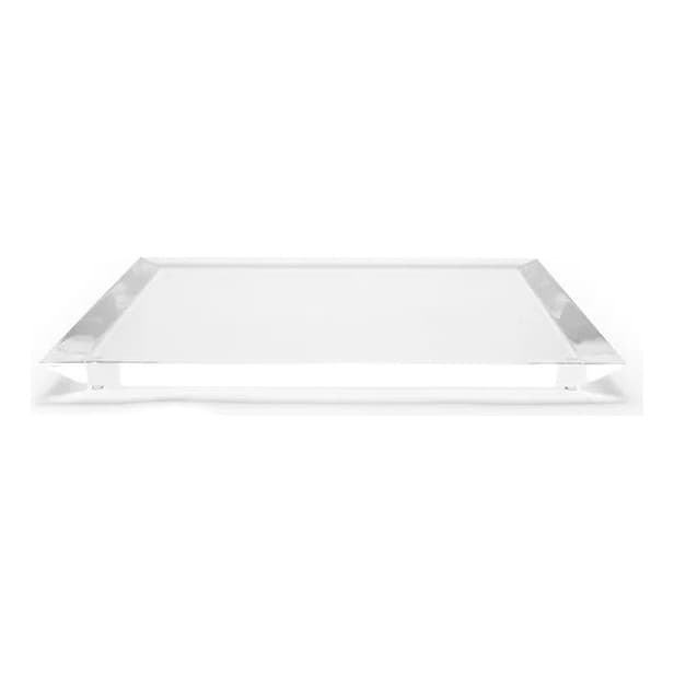 Bandeja De Acrilico Diamantada Maciça Linda 30x20 Cm
