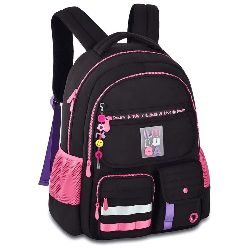 Mochila Luluca Costa Grande Escolar Bolsos Juvenil Notebook Oficial