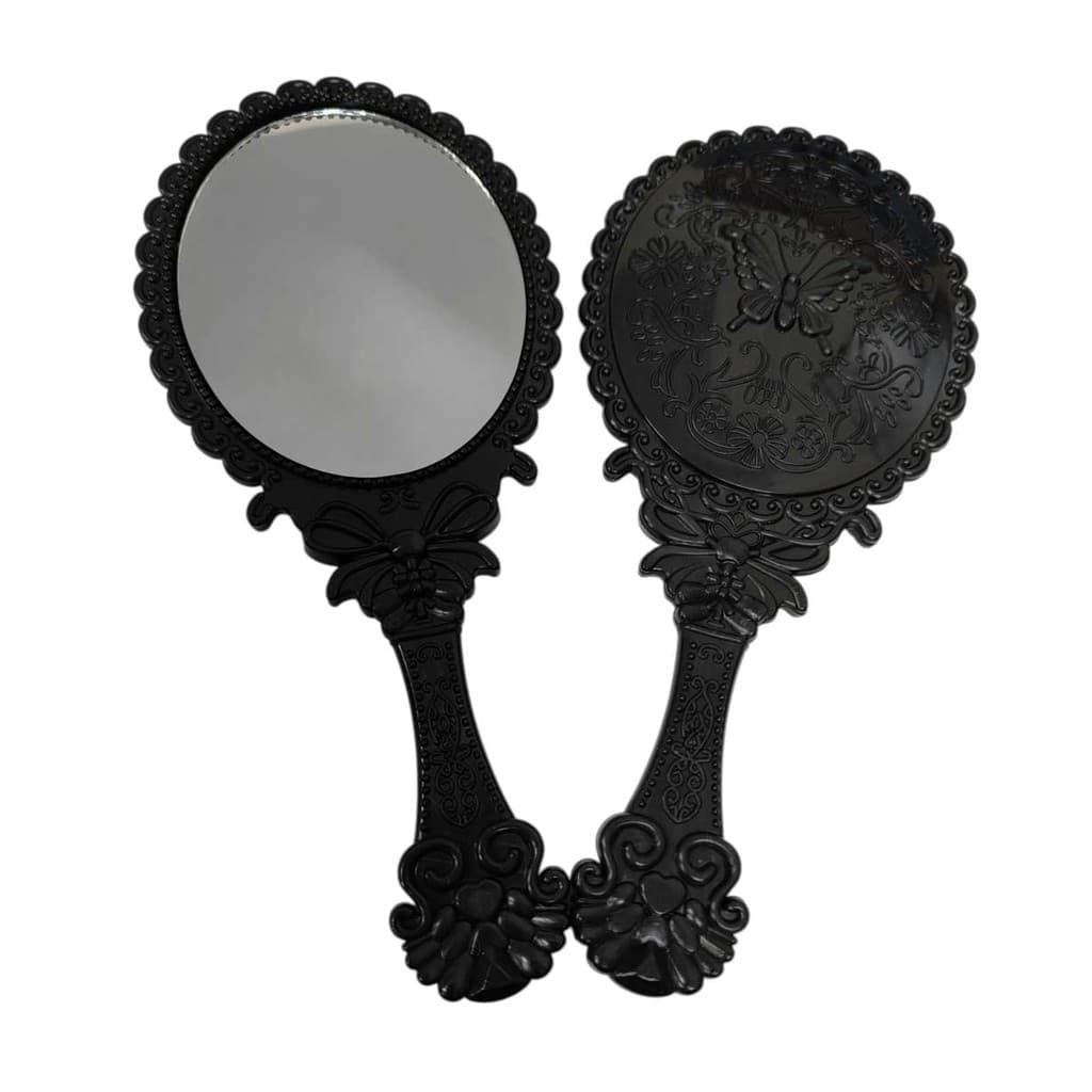 Espelho De Mão Oval Estilo Vintage Maquiagem 18cm com cabo