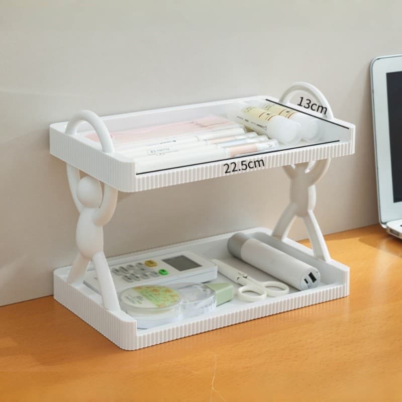 Organizador Multicamadas de Plástico para Cozinha e Banheiro com Adesivo