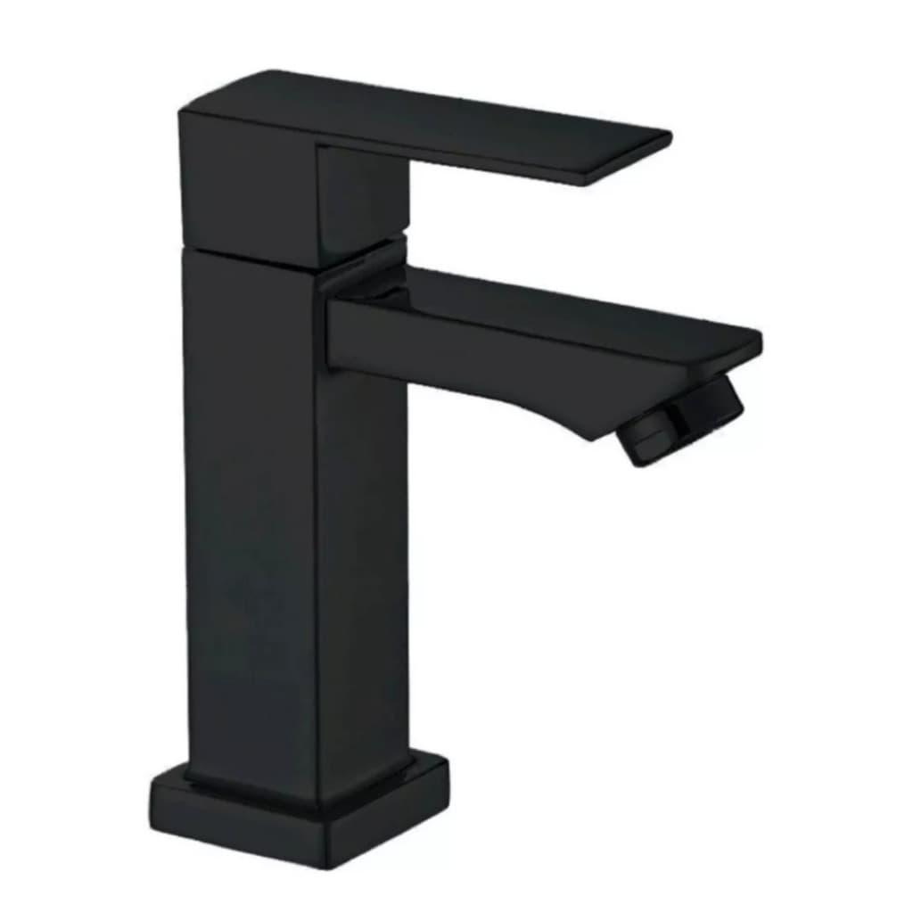 Torneira Gourmet Lavabo Banheiro Luxo Preto Inox 1/2 cuba Metal Inox
