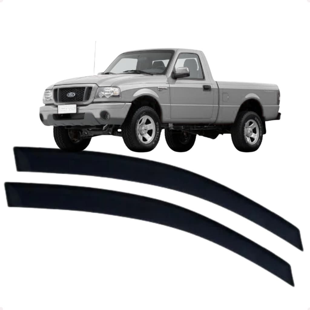 Jogo Calha de Chuva Defletor Ford Ranger 1996 Até 2012 02 Portas Original TG Poli