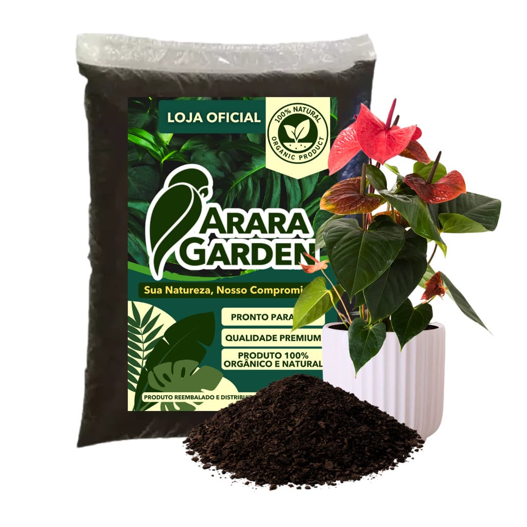 Terra Vegetal Adubada Orgânica para Antúrio 2kg Premium