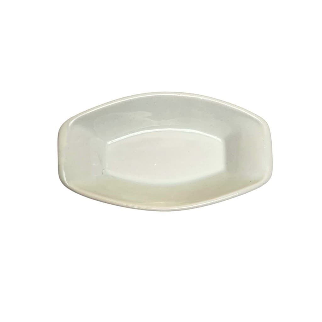 Travessa Pequena Porcelana Branca Oval Servir 320ml