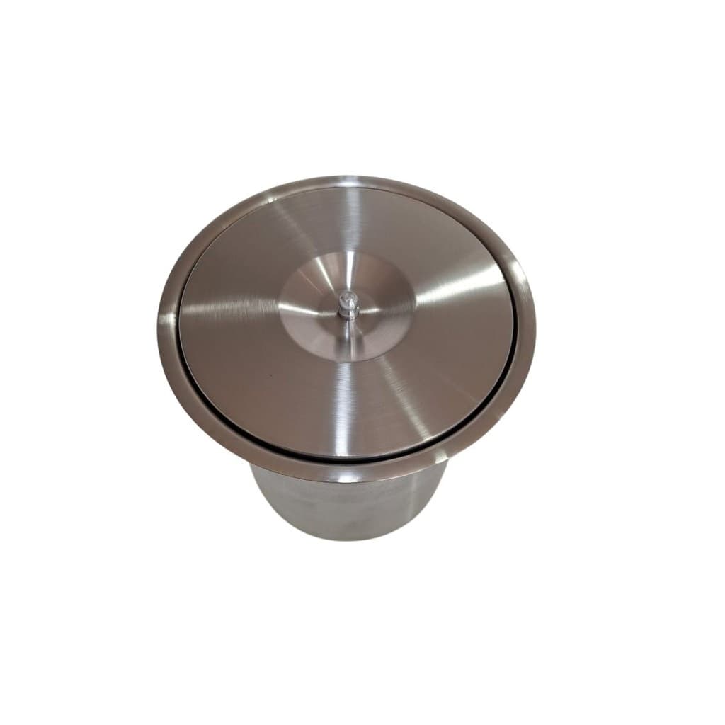 Cesto Lixeira 5 LTS 20x24CM Pia Cozinha Embutir No Granito Inox Escovada Churrasqueira, Area Externa