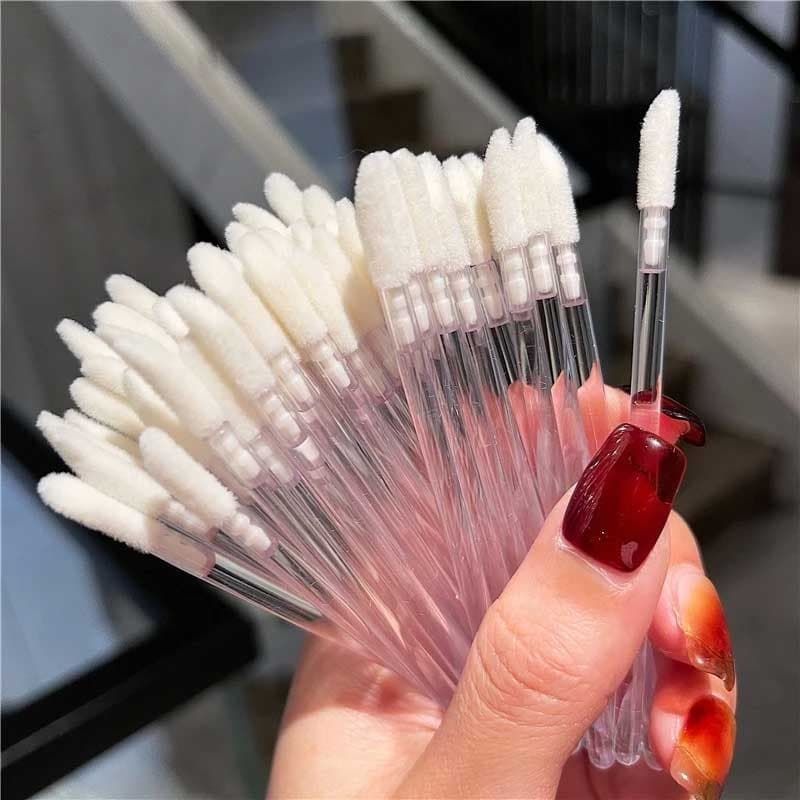 100 Pincel Aplicador Batom  Gloss Descartável  Transparente Clear Acrílico